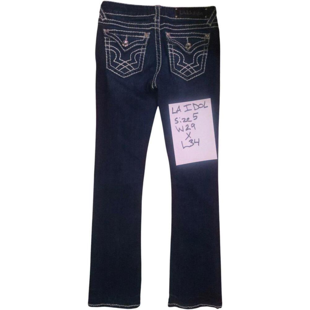 Dark Wash L.A. Idol Jeans Size 5 In Excellent Used Condition, No Flaws! - Picture 5 of 9